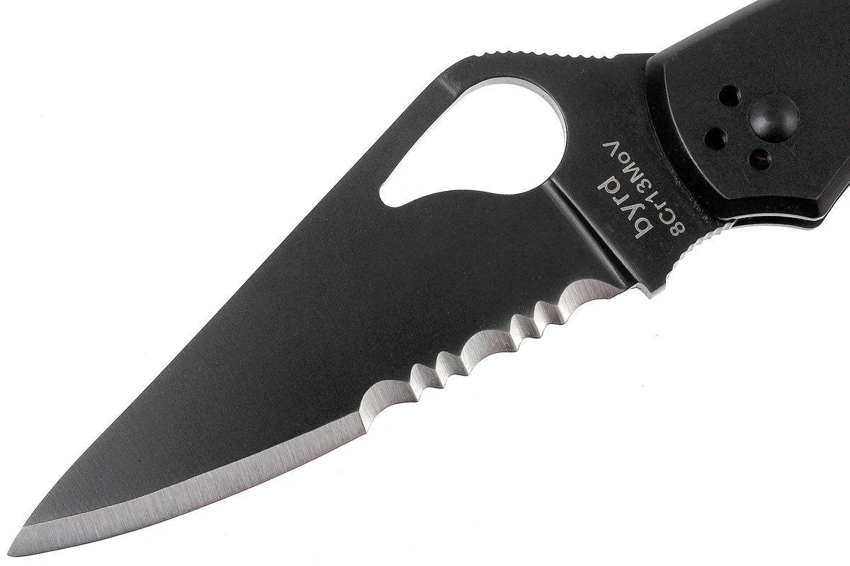 Spyderco Byrd Meadowlark Black 04BKPS2 Partly Serrated Couteau De Poche 5 Spyderco Byrd Meadowlark Black 04BKPS2 Partly Serrated Couteau De Poche – Image 3