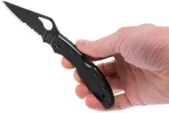 Spyderco Byrd Meadowlark Black 04BKPS2 Partly Serrated Couteau De Poche 18 Spyderco Byrd Meadowlark Black 04BKPS2 Partly Serrated Couteau De Poche -Nitecore Soldes Boutique SPBY04BKPS2 08 spyderco byrd meadowlark 2 spby04bkps2 08