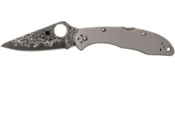 Spyderco Delica 4 Titanium Damascus C11TIPD Couteau De Poche