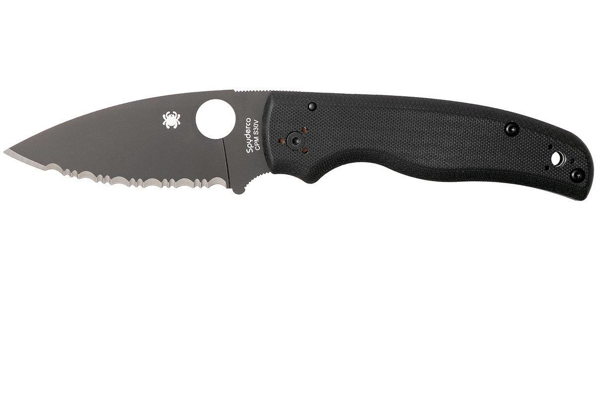 Spyderco Shaman C229GSBK Serrated Couteau De Poche, Sal Glesser Design 3 Spyderco Shaman C229GSBK Serrated Couteau De Poche, Sal Glesser Design