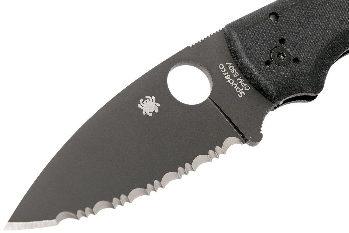 Spyderco Shaman C229GSBK Serrated Couteau De Poche, Sal Glesser Design 5 Spyderco Shaman C229GSBK Serrated Couteau De Poche, Sal Glesser Design – Image 3