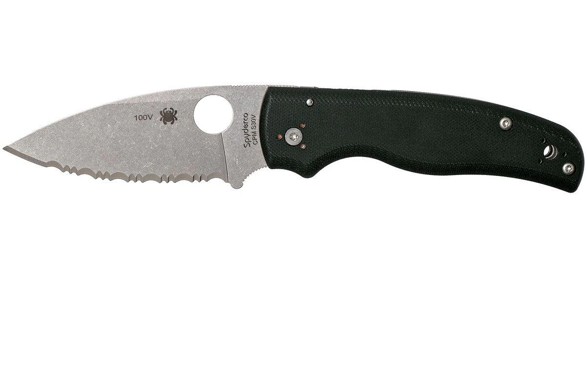 Spyderco Shaman C229GS Serrated Couteau De Poche, Sal Glesser Design 3 Spyderco Shaman C229GS Serrated Couteau De Poche, Sal Glesser Design