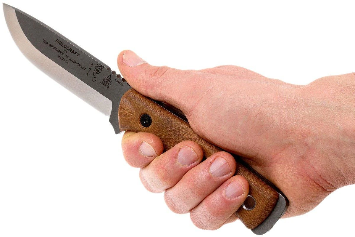TOPS Knives B.O.B. Fieldcraft 154CM Tan Canvas Micarta BROS-154-TC 9 TOPS Knives B.O.B. Fieldcraft 154CM Tan Canvas Micarta BROS-154-TC – Image 7