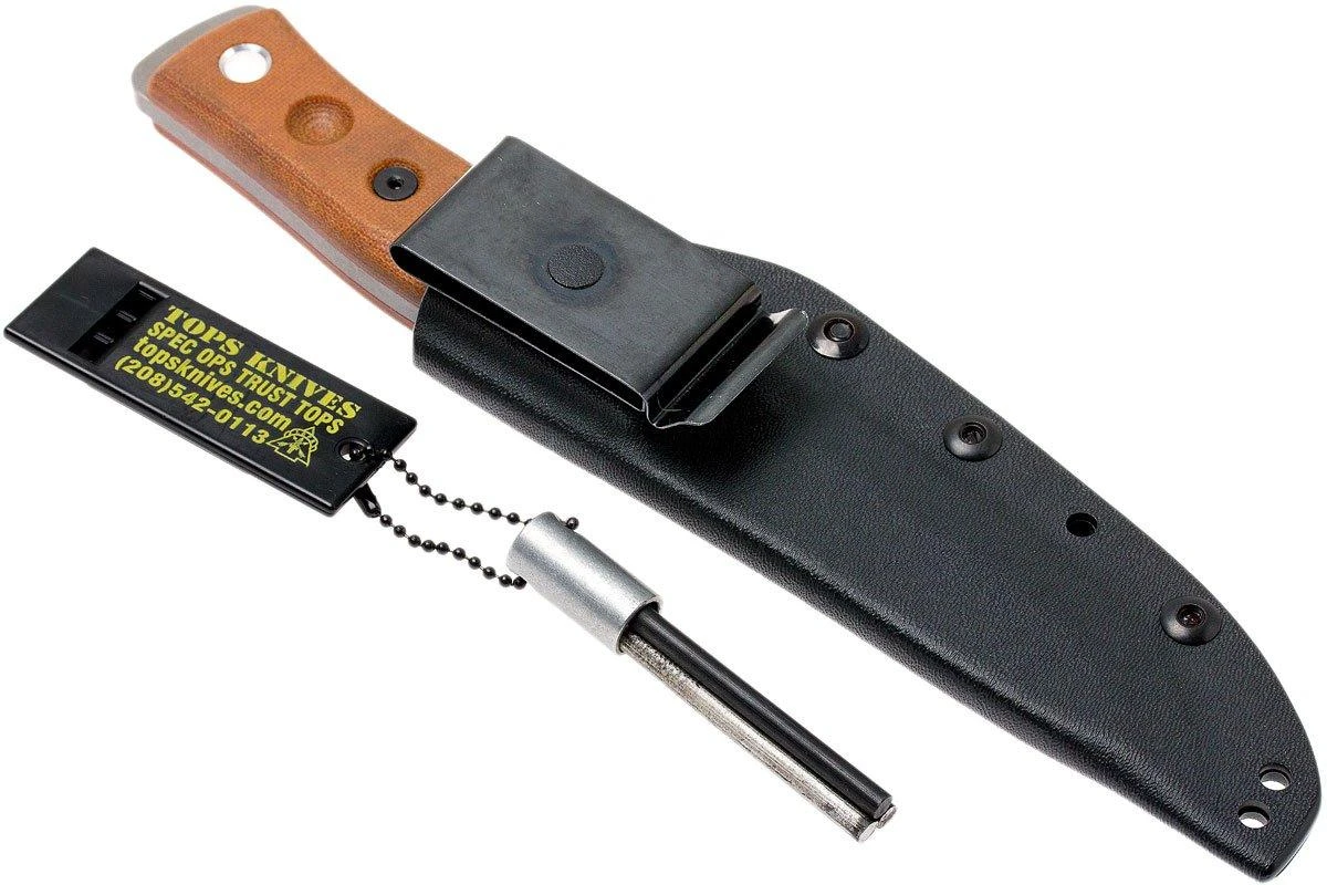 TOPS Knives B.O.B. Fieldcraft 154CM Tan Canvas Micarta BROS-154-TC 11 TOPS Knives B.O.B. Fieldcraft 154CM Tan Canvas Micarta BROS-154-TC – Image 9