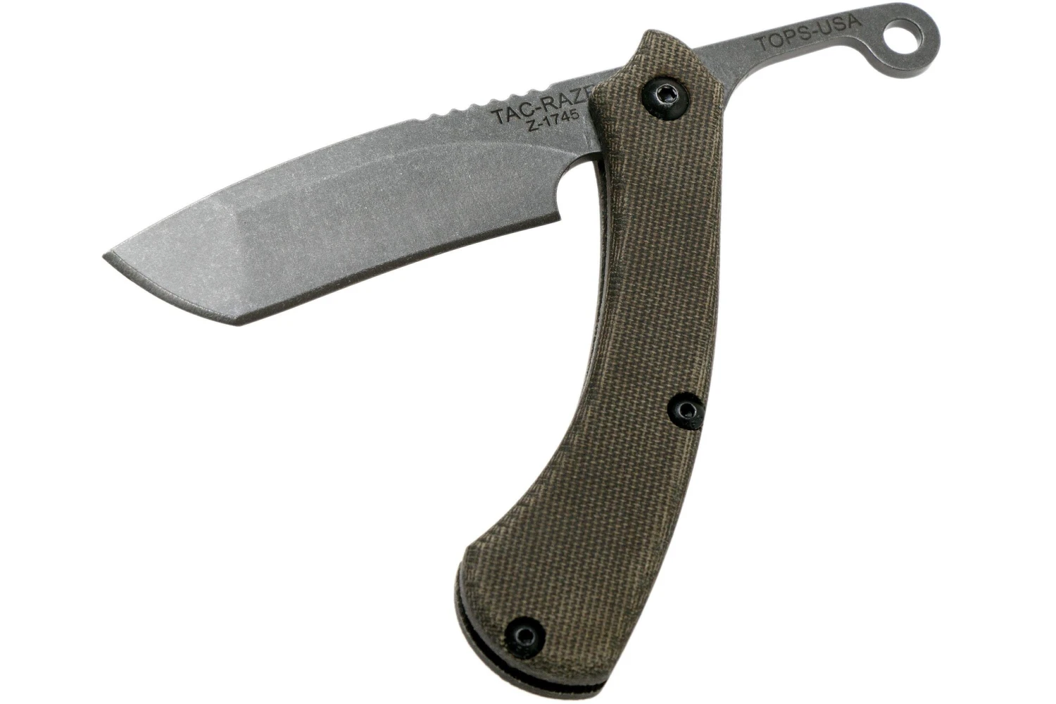 TOPS Knives TOPS Tac-Raze 4 Tanto TRAZ-04 Micarta, Friction Folder Couteau De Poche 8 TOPS Knives TOPS Tac-Raze 4 Tanto TRAZ-04 Micarta, Friction Folder Couteau De Poche – Image 6