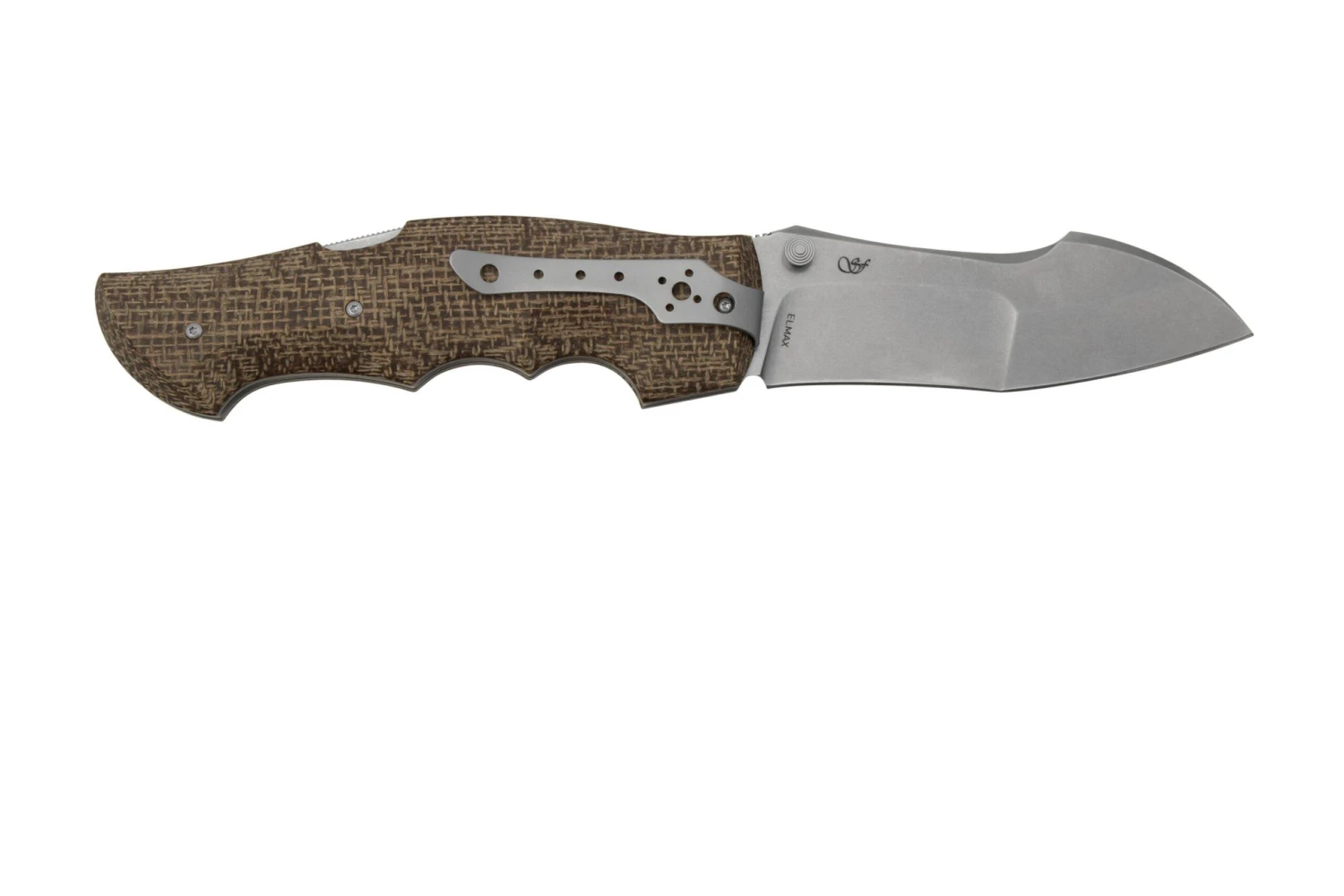 Viper Rhino 1, V5903IM, Stonewash Elmax, Couteau De Poche Brown Burlap Micarta, Fabrizio Silvestrelli Design 4 Viper Rhino 1, V5903IM, Stonewash Elmax, Couteau De Poche Brown Burlap Micarta, Fabrizio Silvestrelli Design – Image 2