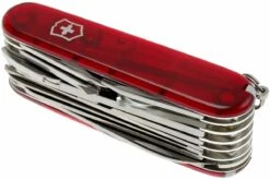 Victorinox SwissChamp Transparent Rouge 1.6795.T Couteau Suisse -Nitecore Soldes Boutique VT1 6795 T 06 victorinox swisschamp 33 rood transparant vt1 6795 t d6