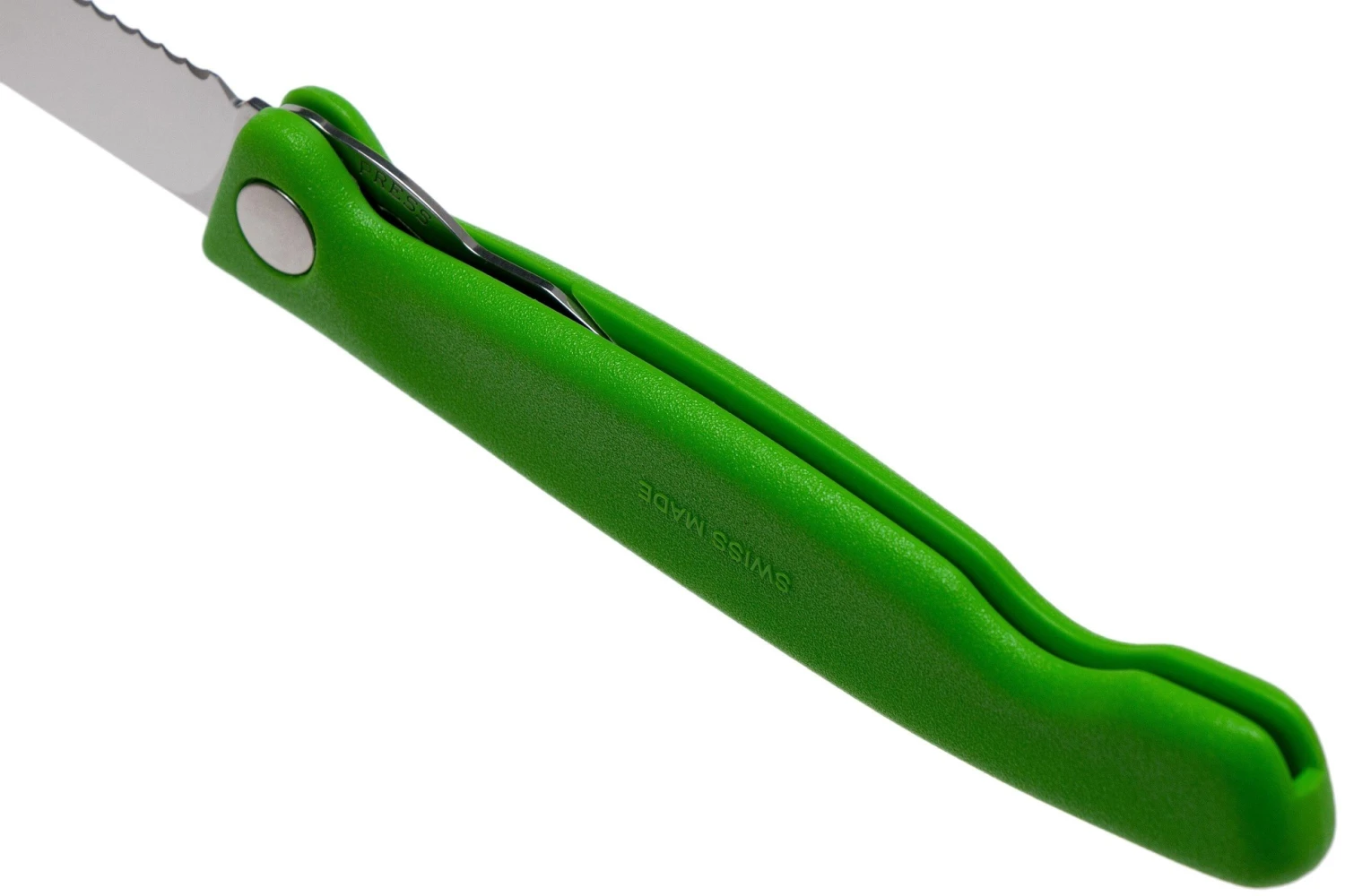 Victorinox SwissClassic 6.7836.F4B Couteau à Légumes Pliant Dentelé, Vert 7 Victorinox SwissClassic 6.7836.F4B Couteau à Légumes Pliant Dentelé, Vert – Image 5