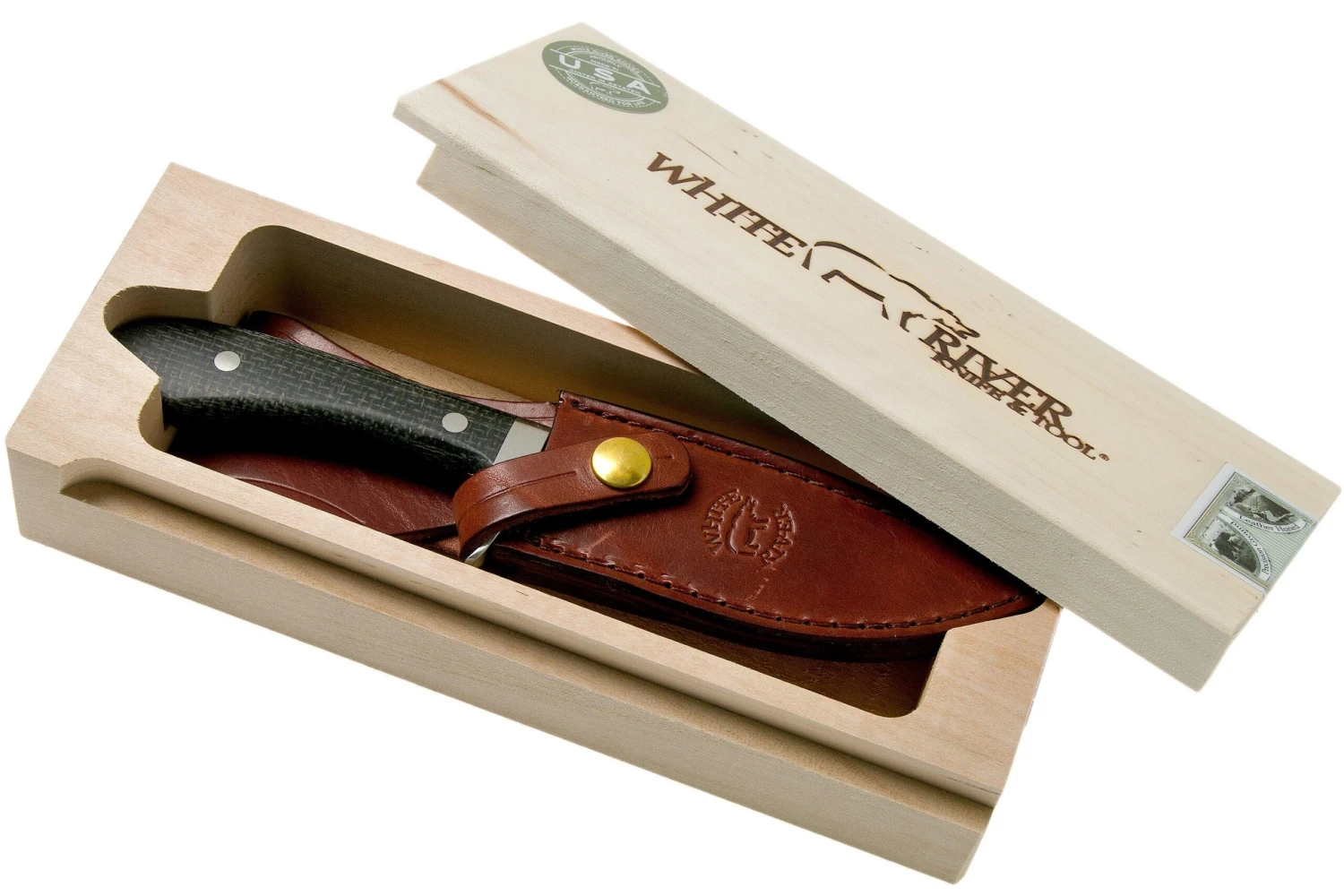 White River Knives Sendero Classic Couteau De Chasse Black Burlap Micarta, Jerry Fisk Design 10 White River Knives Sendero Classic Couteau De Chasse Black Burlap Micarta, Jerry Fisk Design – Image 8