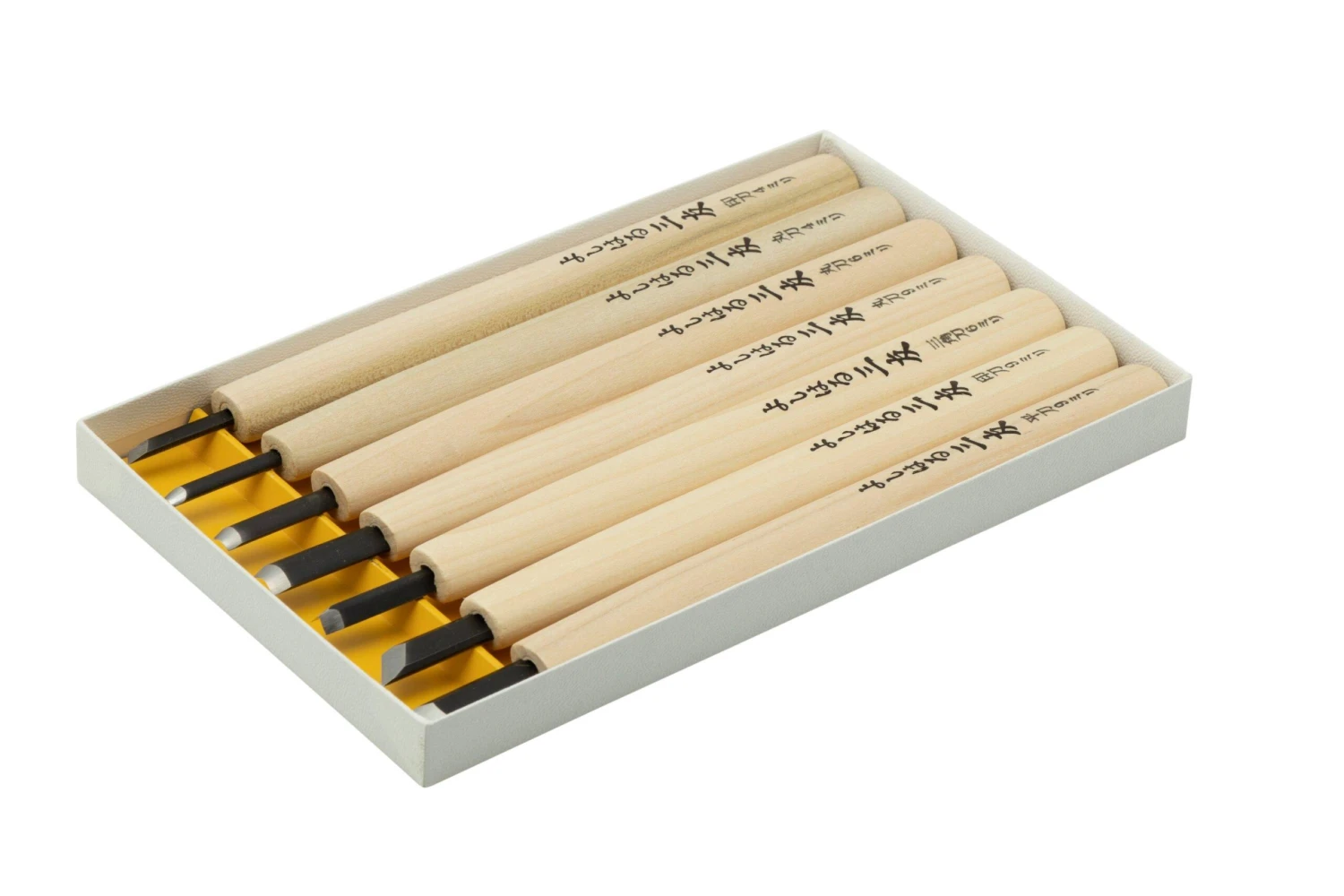 Yoshiharu Y-7 Mitomoto Couteaux à Bois Japonais, Set De 7 4 Yoshiharu Y-7 Mitomoto Couteaux à Bois Japonais, Set De 7 – Image 2