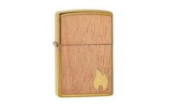 Zippo Woodchuck Mahogany Emblem Brushed Brass 29901-000002, Briquet