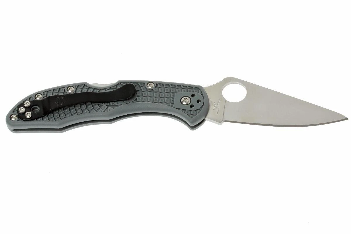 Spyderco Delica 4 Grey C11FPGY Couteau De Poche 4 Spyderco Delica 4 Grey C11FPGY Couteau De Poche – Image 2